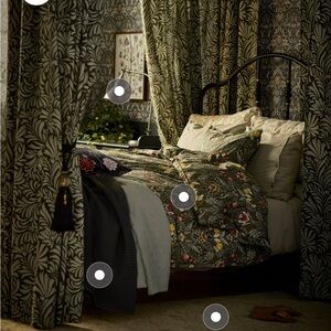 IKEA KARRDUNORT Floral Green Duvet Cover and Pillow Sham